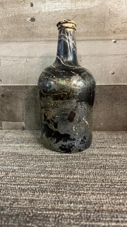 ANTIQUE IRIDESCENT WINE BOTTLES