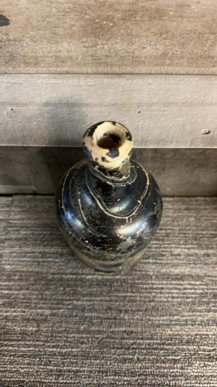 ANTIQUE IRIDESCENT WINE BOTTLES