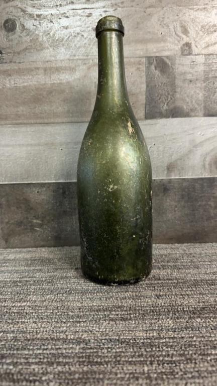 ANTIQUE IRIDESCENT WINE BOTTLES