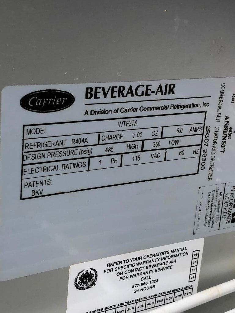 Beverage Air WTF27-A 27" Single Door Compact Worktop Freezer