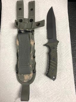 Idaho Made Harsey Fixed Blade Survival Knife w/ Camo Sheath