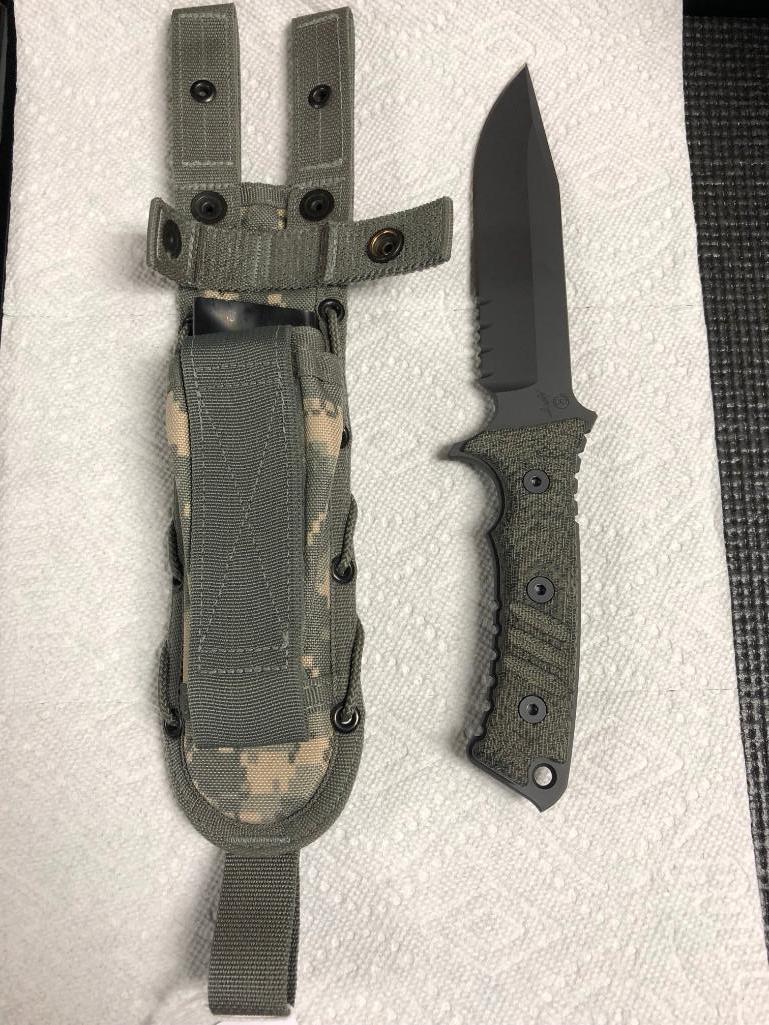 Idaho Made Harsey Fixed Blade Survival Knife w/ Camo Sheath