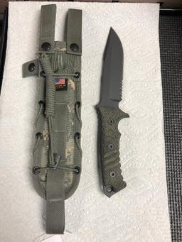 Idaho Made Harsey Fixed Blade Survival Knife w/ Camo Sheath