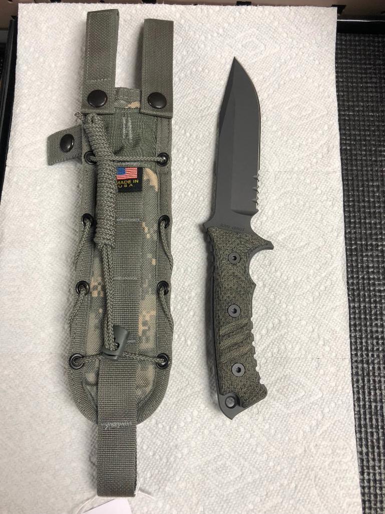 Idaho Made Harsey Fixed Blade Survival Knife w/ Camo Sheath