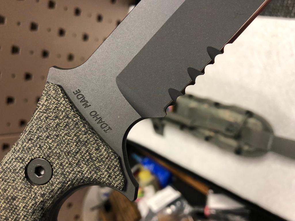 Idaho Made Harsey Fixed Blade Survival Knife w/ Camo Sheath