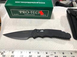 Pro-Tech TR-4.3 Tactical Response 4 w/ Box DLC Black Blade Plain Edge