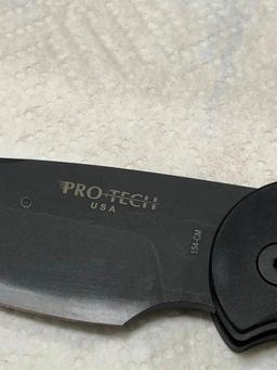 Pro-Tech TR-4.3 Tactical Response 4 w/ Box DLC Black Blade Plain Edge