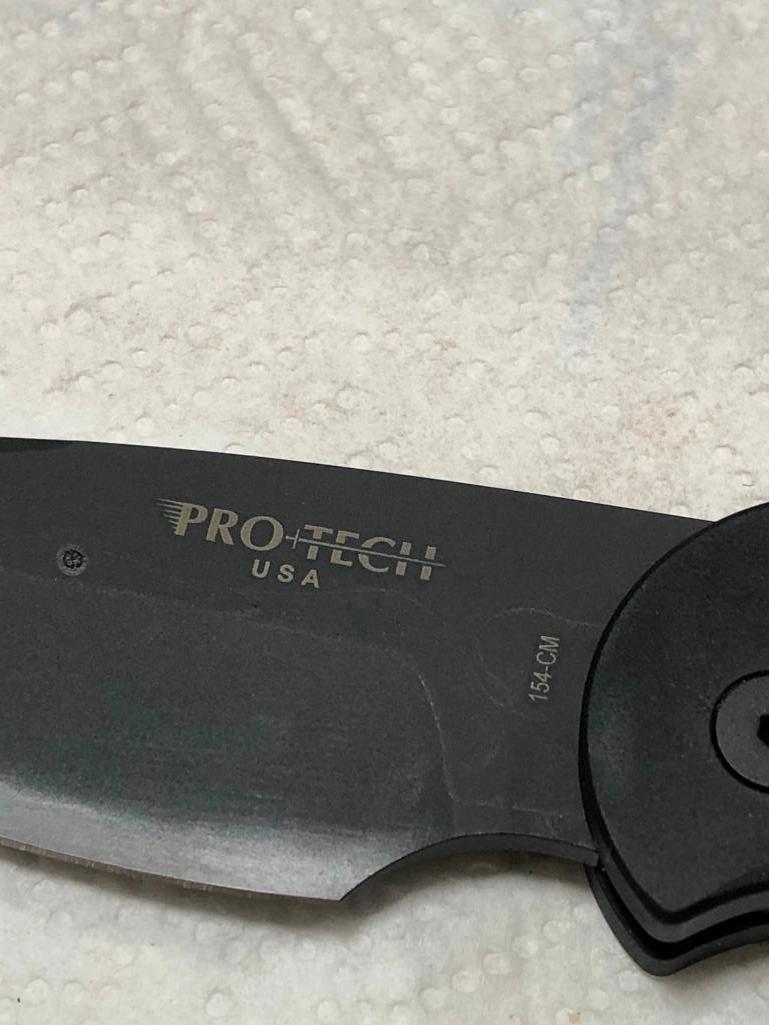 Pro-Tech TR-4.3 Tactical Response 4 w/ Box DLC Black Blade Plain Edge