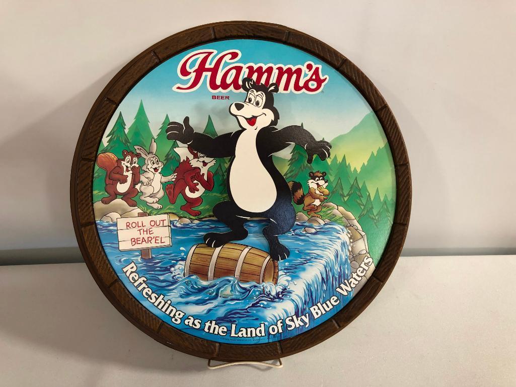 Hamm's Roll Out The Barrel Dancing Bear Hamm's Beer Bear and Friends Sign