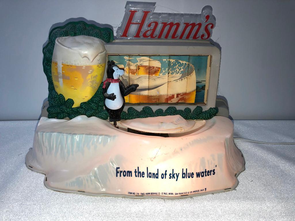 Rare Hamm's Beer Automated Changing Billboard Sign, Plastic