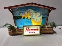 Hamm's Beer Lighted Beer Sign - Chalet Style