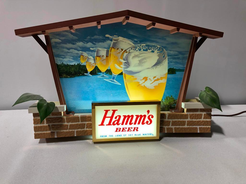 Hamm's Beer Lighted Beer Sign - Chalet Style