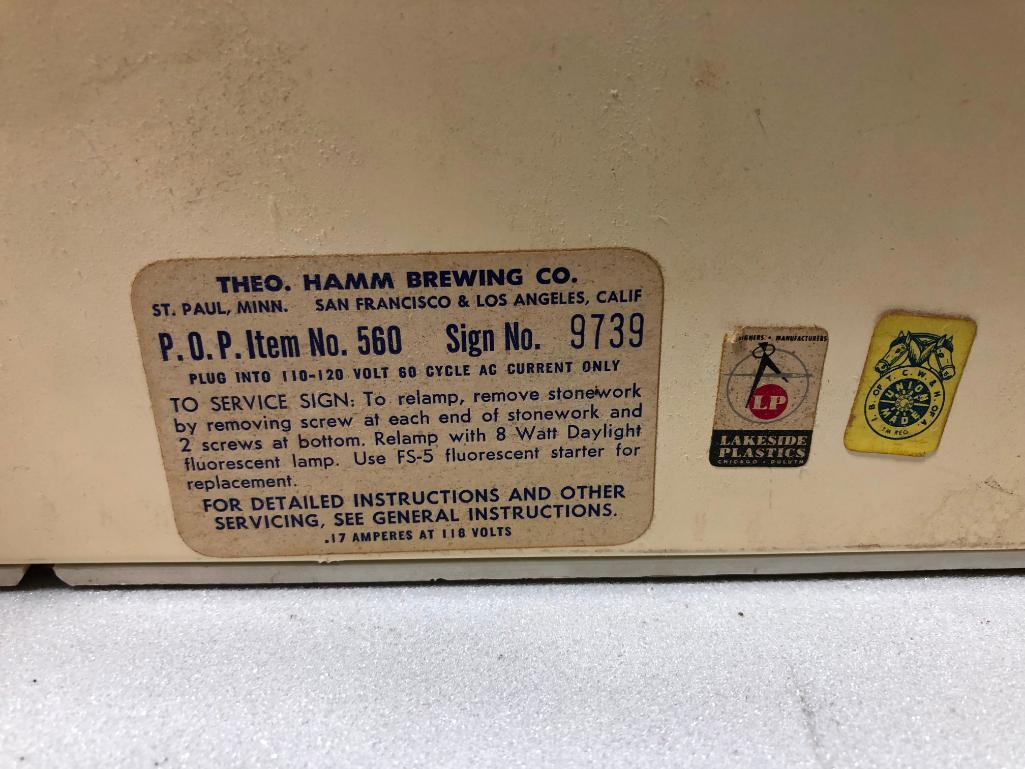 Hamm's Beer Lighted Beer Sign - Chalet Style