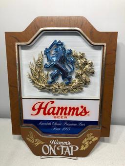 Hamm's Beer On Tap Plastic Sign