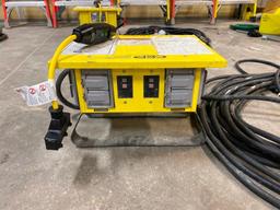 Portable Power Distribution Center, 30 Amps, 125/250 Volts, 8 Outlets, Model# 6507GU w/ HD 220v Cord