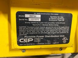 Portable Power Distribution Center, 30 Amps, 125/250 Volts, 8 Outlets, Model# 6507GU w/ HD 220v Cord