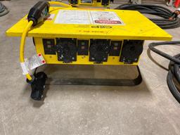 Portable Power Distribution Center, 30 Amps, 125/250 Volts, 8 Outlets, Model# 6506GU w/ HD 220v Cord