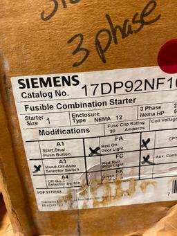 Lot of 3, New, Siemens Fusible Combination Starter 17DP92NF1081 3PH 5HP 208V-240V