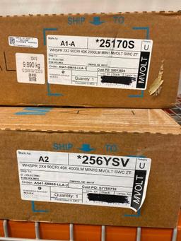 Lot of 2 NEW Troffers, Mark Architectural Lighting 2x4 & 2x2