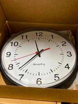 Lot of 6, Sapling SAL-2BS-12R-0 Wireless Clock - NEW