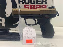 Ruger SR22 Model: 03617 .22 Cal LR Burnt Bronze Anodized Alum. SN: 367-11128