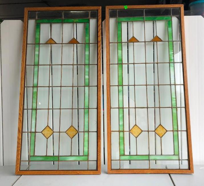 Framed Stained Leaded Glass