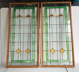 Framed Stained Leaded Glass