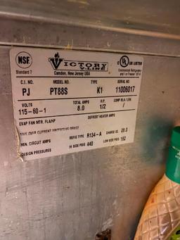Victory V-Line Model PT88S 3-Door Refrigerated Make Table