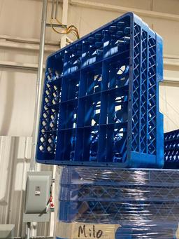 Pallet of 56 Count: RC16-114 - OptiClean 16-Compartment Divided Glass Rack - Carlisle Blue