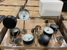 Lot of 7 Wall or Ceiling Mount Adjustable Arm Light Fixtures