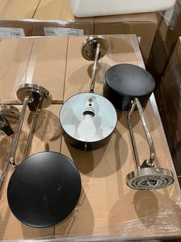 Lot of 7 Wall or Ceiling Mount Adjustable Arm Light Fixtures