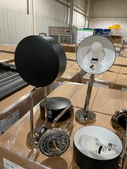 Lot of 7 Wall or Ceiling Mount Adjustable Arm Light Fixtures