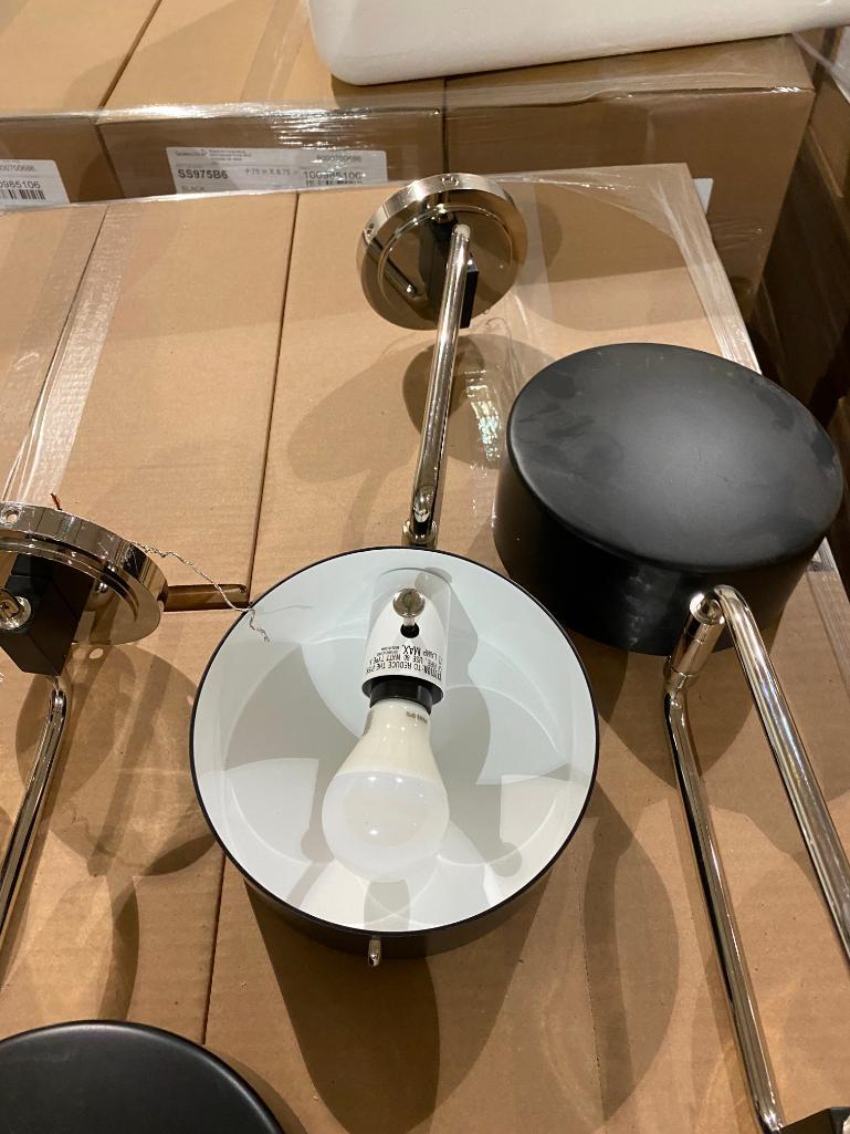 Lot of 7 Wall or Ceiling Mount Adjustable Arm Light Fixtures