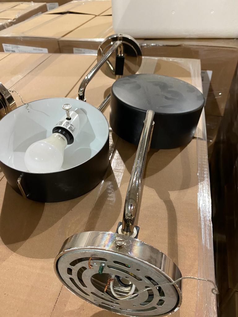 Lot of 7 Wall or Ceiling Mount Adjustable Arm Light Fixtures