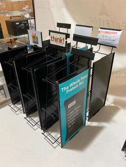 Lot of 6 Merchandiser Wire Racks for Protein or Candy Bars Each one is 19in x 6in x 9in