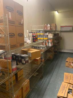 Lot of 9, NSF Chrome Dunnage Shelving Racks, 72in x 18in x 60in