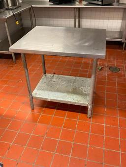 Stainless Steel Prep Table w/ Lower Shelf, 36in x 30in x 36in H