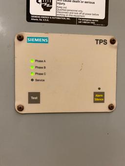 Siemens Switchboard Type/Cat. No. SB1 Rev. A, System: 480Y/277V, 3ph, 4W