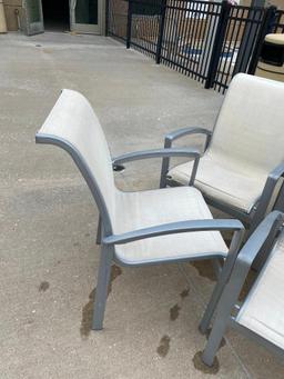 Lot of 8 Tropitone Patio Chairs, Some Fabric May Have Small Tears or Rips