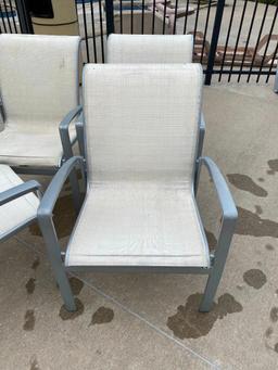 Lot of 8 Tropitone Patio Chairs, Some Fabric May Have Small Tears or Rips