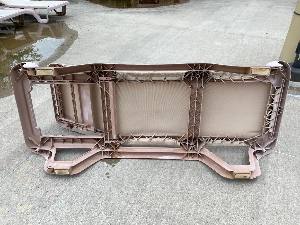 4-Position Poolside Loungers, Fabric May Have Small Tears or Rips