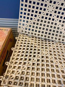 Dri-Dek Interlocking Shelf Liner, 26 Total Pieces, New Case of 12 plus 14 Extra, 12in x 12in ea