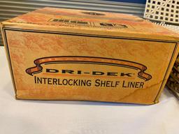 Dri-Dek Interlocking Shelf Liner, 26 Total Pieces, New Case of 12 plus 14 Extra, 12in x 12in ea