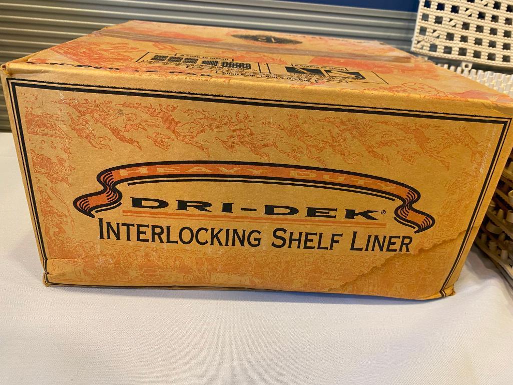 Dri-Dek Interlocking Shelf Liner, 26 Total Pieces, New Case of 12 plus 14 Extra, 12in x 12in ea