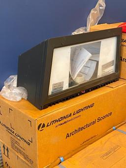 Lot of 6 NEW Lithuania Lighting Architectural Sconce - Exterior Lights, WST 150MHC WT TB SCWA LPI