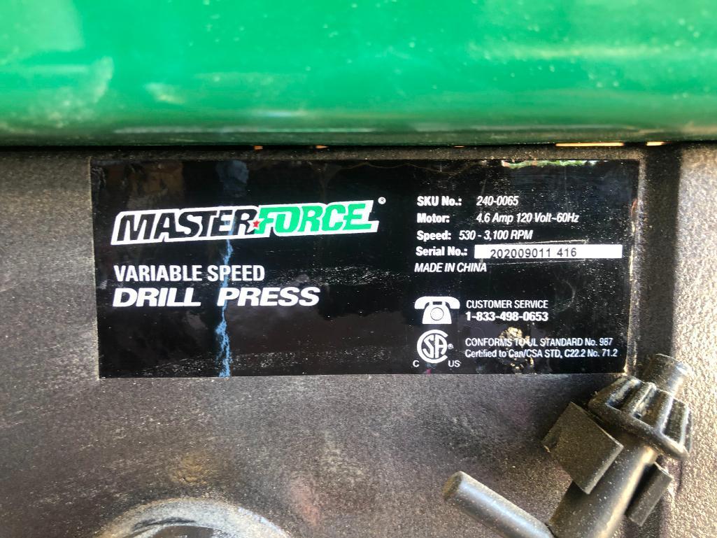 Master-Force Variable Speed Drill Press, No. 240-0065, 4.6 Amp, 120v