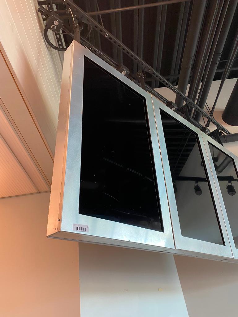 4-Panel LED LCD 40in Samsung TV Digital Menu / Message Board w/ Ceiling Mount Bracket w/ Lenovo