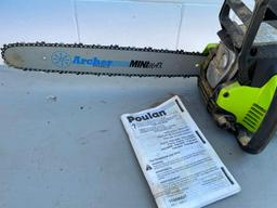 Poulan Model P3314 Gas Chain Saw w/ Manual