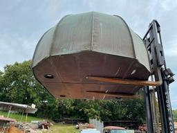 Vintage Copper Arched Building Awning w/ HD Frame, Approx. 10ft x 6ft