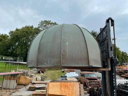 Vintage Copper Arched Building Awning w/ HD Frame, Approx. 10ft x 6ft